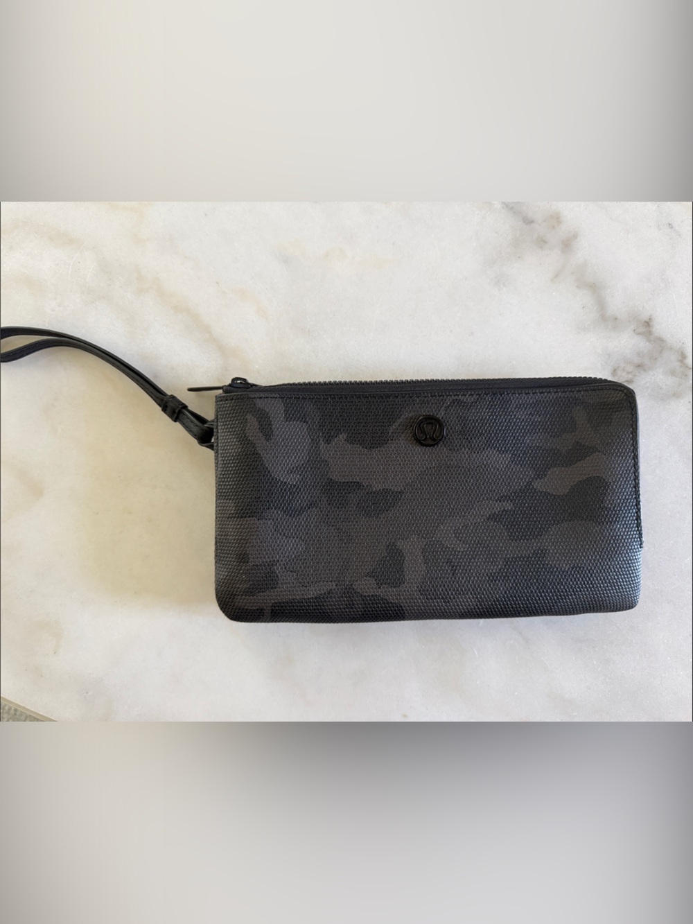 lululemon athletica Black Camouflage Wristlet Clutch